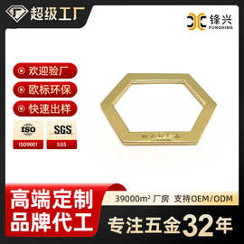 箱包五金配件多边形金属装饰扣服装包包金色耐磨装饰扣背带调节扣