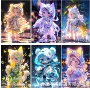 背景闪光小女孩儿童图画