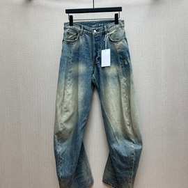 高版本现货原标acne25新款2006F弯刀宽松低腰阔腿牛仔裤男女同款