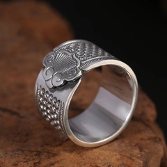 Vintage Silver Clouds Lucky Ring for Men and Women, Unisex Trendy Open Ring, Single Man's Ring, Dropshipping One Piece