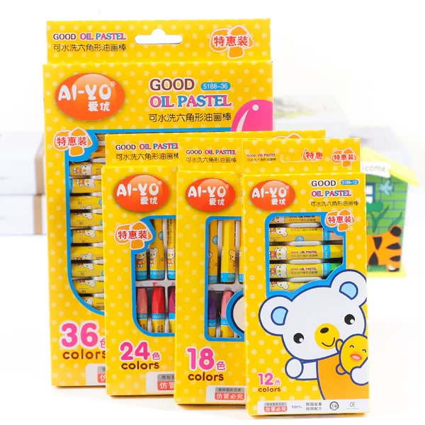 12 Color Oil Painting Stick Set Children's Painting Coloring Crayon Kindergarten Graffiti Brush Student Art Supplies Wholesale