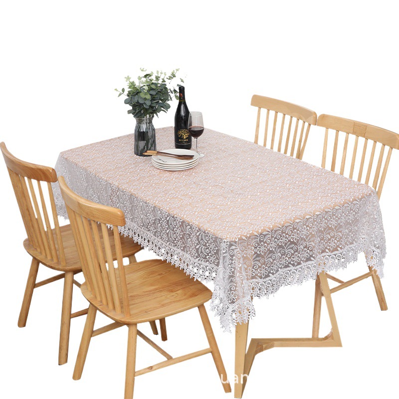 ダブル韻レース刺繍ラウンドテーブルクロスヨーロッパ花柄テーブルクロス無地コーヒーテーブルクロステレビキャビネット防塵カバータオル卸売