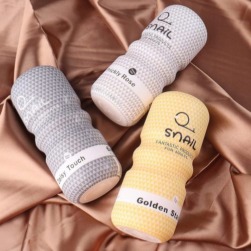 Snail aircraft cup male hand-held portable mini silicone buttock reverse film soft rubber exerciser adult novelty product