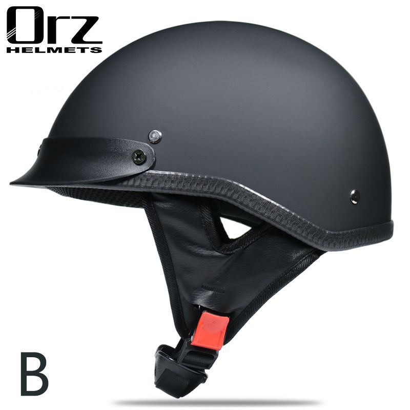Casco, casco de verano, casco medio para motocicleta para hombre, scooter, bicicleta eléctrica, casco retro personalizado estilo príncipe, moda urbana, talla grande para motociclistas