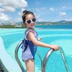 High-end children's swimwear girls summer children's 2024 new cute princess one-piece hot spring swimsuit wholesale