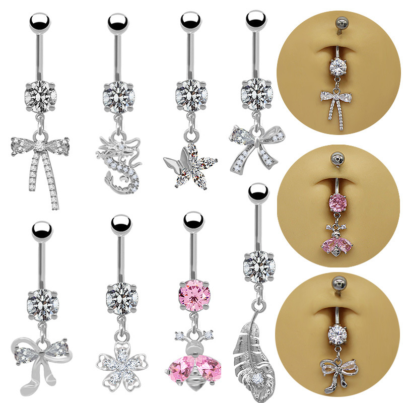 Bauchnabelpiercing Mit Tierkreiszeichen Anhänger Für Damen_voghion.com