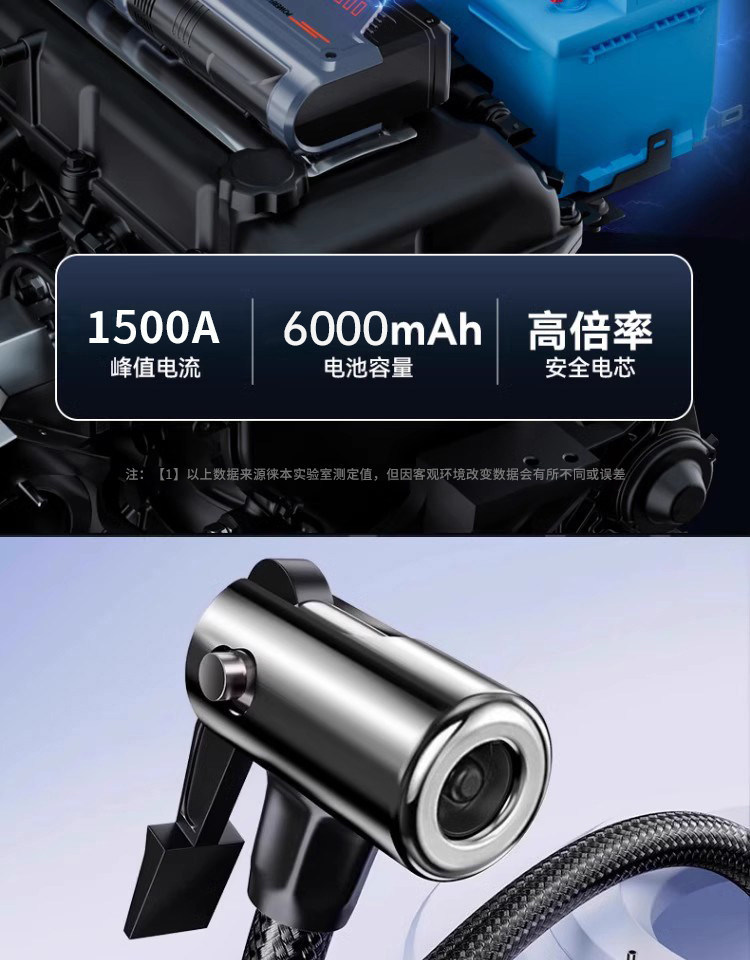 Car Air Pump Emergency Starting Power Supply All-In-One Car Digital Display High-Power Power Bank All-In-One Emergency Power Supply