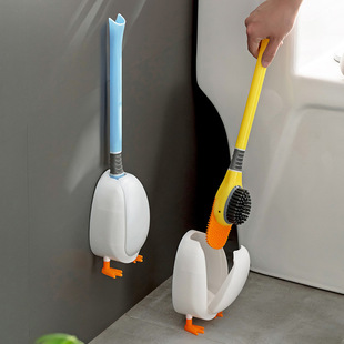 [Patented Authentic] Diving Duck Toilet Brush Silicone Brush No Punching Bathroom Toilet Cleaning Wall-Mounted Toilet Brush