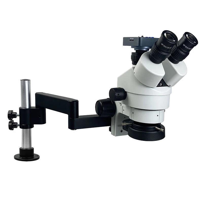 摇臂支架三目显微镜专业级万向折叠手机钟表维修检测古玉沉香直播