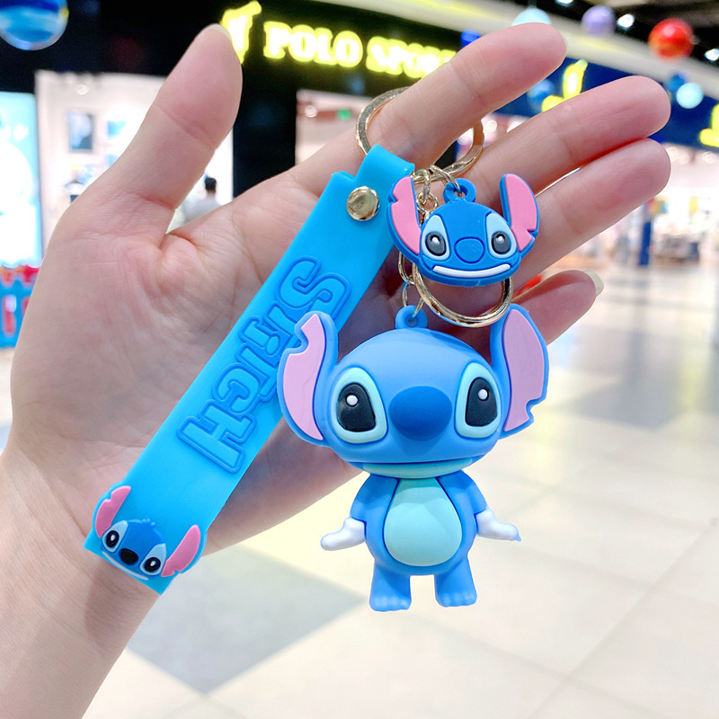 漫画かわいいステッチキーホルダークリエイティブカップルバッグ車のキーチェーンペンダントギフト小物卸売|undefined