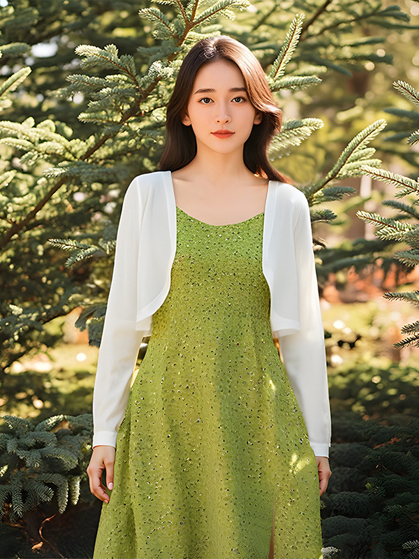 60-150kg Plus Size Casual Two-Piece Set 2025 Spring and Summer New Style Slightly Fat Sister Shawl Suspender Dress