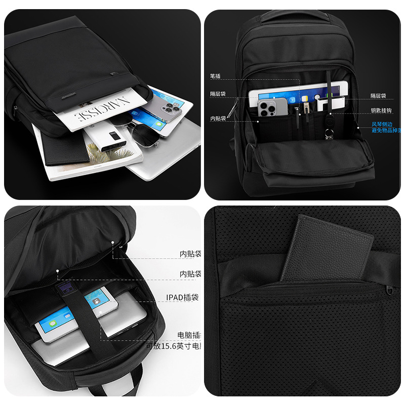 WEPOWER nueva mochila de negocios para hombre bolsa para portátil impermeable y resistente al desgaste mochila de gran capacidad