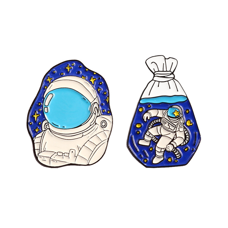 Enamel Design Cartoon Style Style Cartoon Style Pin Astronaut Alloy Enamel Unisex Brooches
