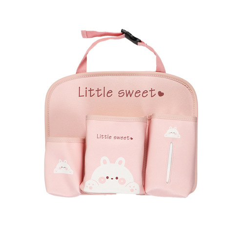 Car seat back storage bag Cute cartoon car seat hanging storage box Creative multifunctional car storage
