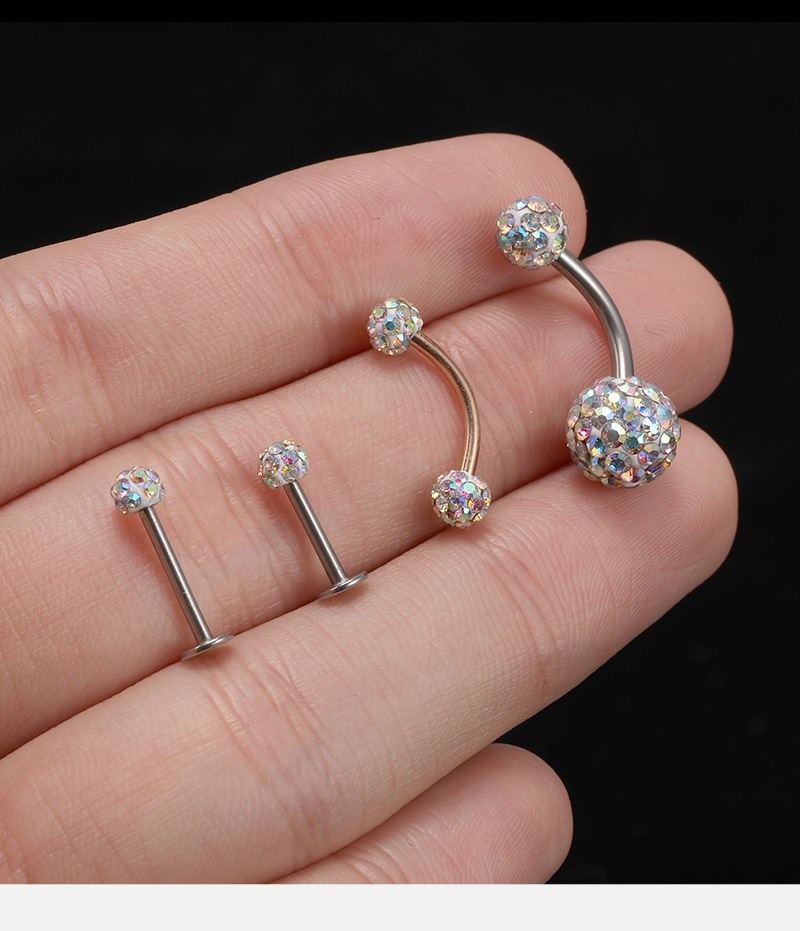 Labret piercing jewelry detail image