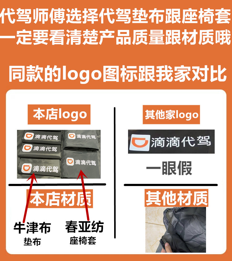 Didi Driving Seat Cover Car Repair Seat Protective Cover Driving Anti-Dirty Seat Cover Auto Repair Anti-Fouling Seat Cushion Cover Cloth