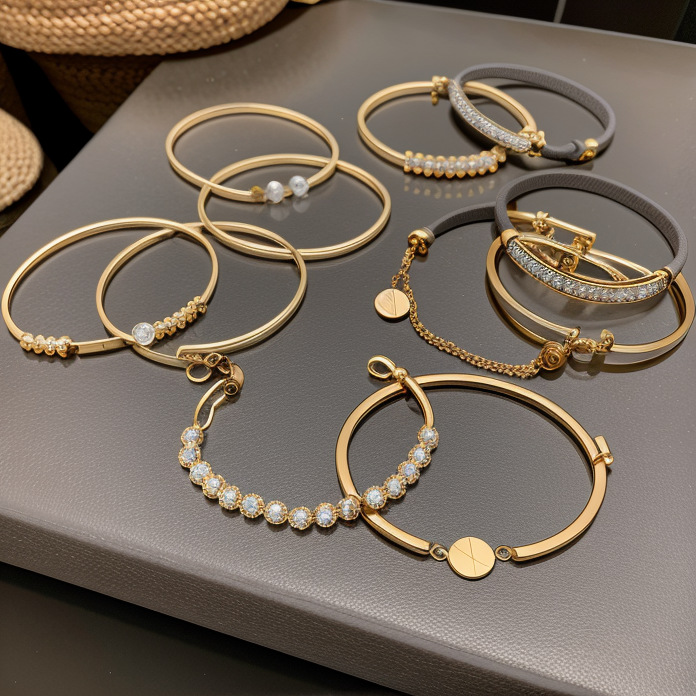 Pulsera de letras de circón galvanizado en oro real, personalidad de viento frío, pulsera súper flash, joyería de mano de metal de moda al por mayor