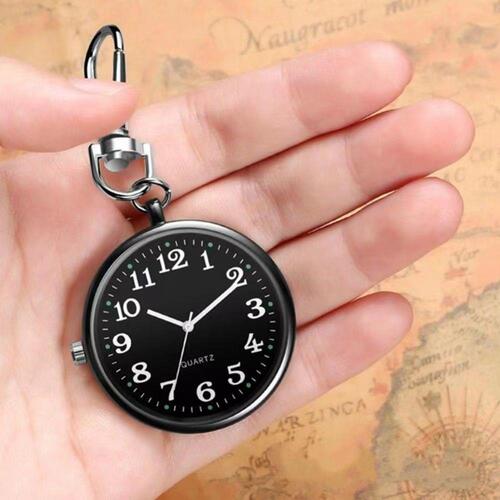 Examination quartz watch waterproof pocket watch large number clear luminous watch keychain hanging watch nurse watch student