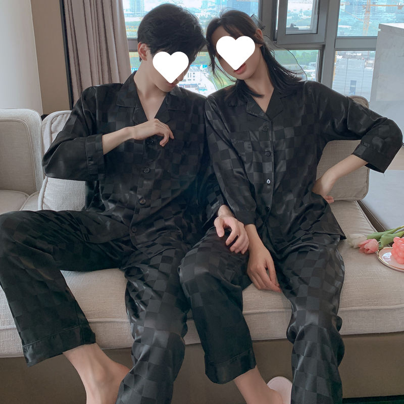 체크무늬 블랙 모델 - 긴팔, 바지