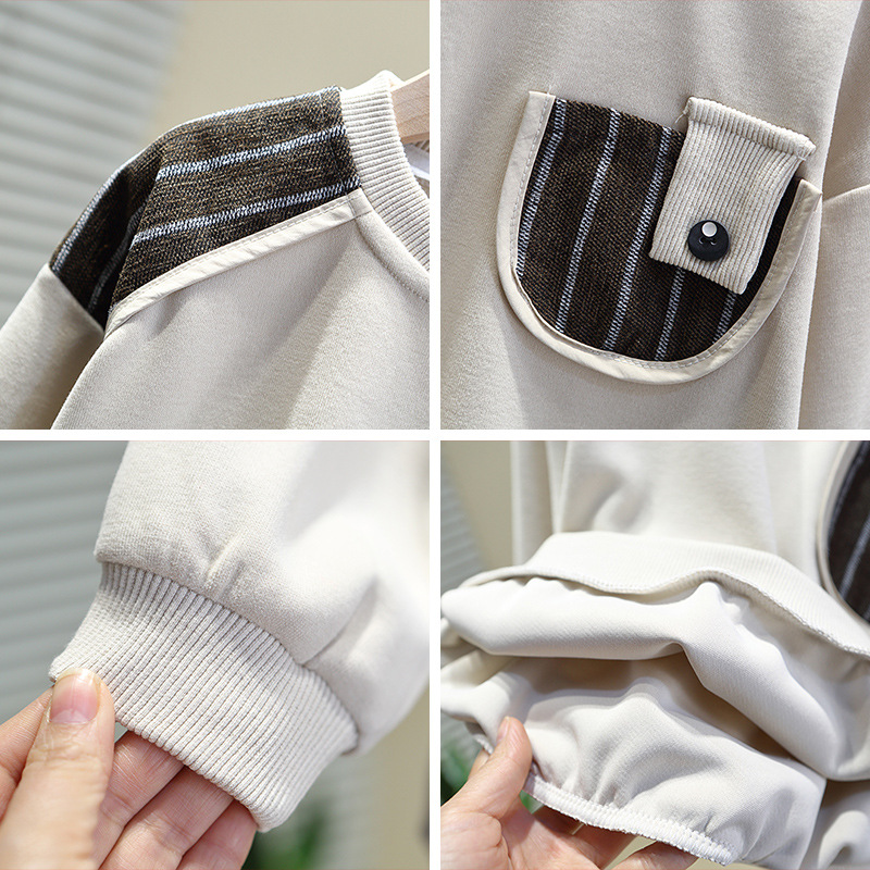 6130 traje de suéter de primavera para niños 2025 nueva marca de moda para niños de dos piezas de moda ropa de primavera y otoño para niños