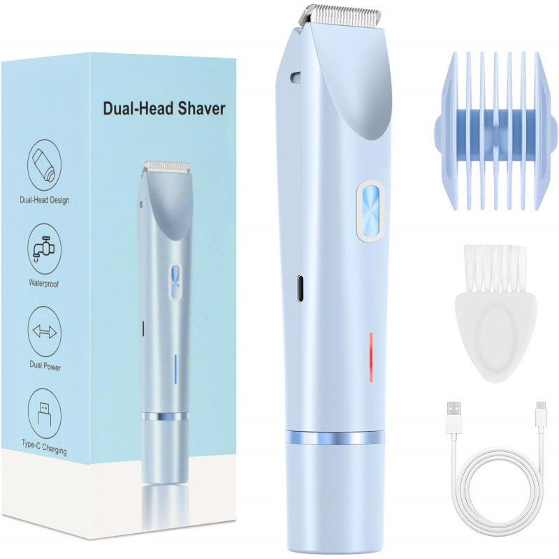 Nuevo depilador eléctrico transfronterizo para mujeres afeitador privado de cabello de doble cabeza afeitador de cabello completo afeitador de mascotas afeitador de mascotas image 9