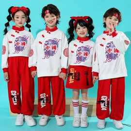 儿童装中国风啦啦队演出服小学生运动会服装开幕式班服国潮合唱服