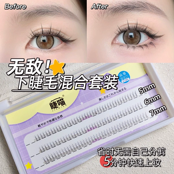 V -shaped eyelashes