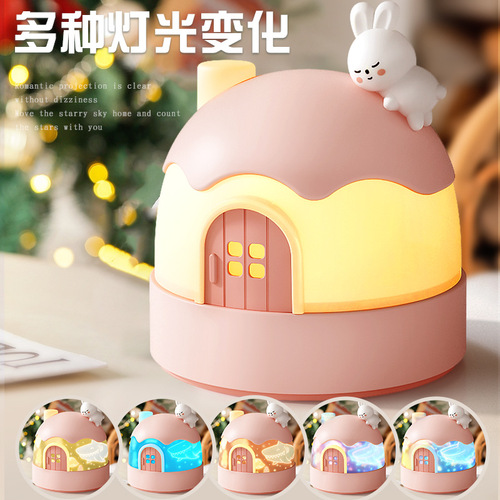 Children's starry sky lamp projector toy birthday gift girl's starry sky bedroom ceiling night light music box