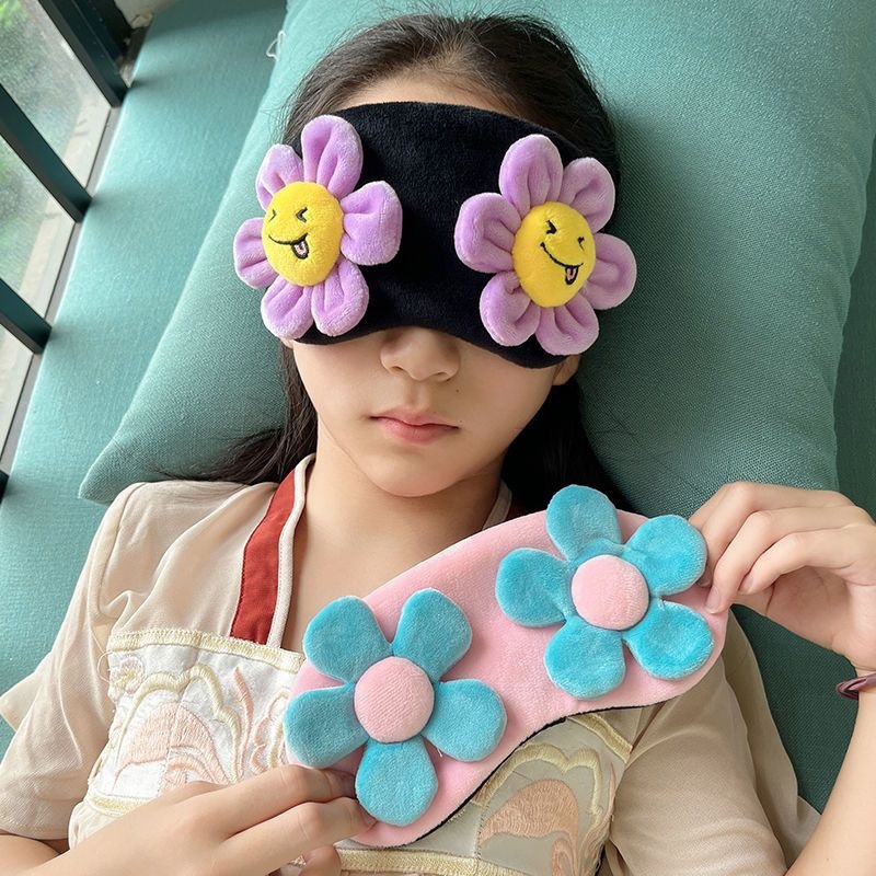 Cute eye mask for sleep, suitable for children, students, and dormitories; designed for women to use while sleeping; also for adults; can be used for cold or hot compresses to relieve eye fatigue