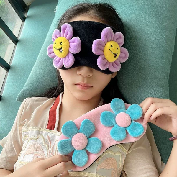 Cute eye mask for sleep, suitable for children, students, and dormitories; designed for women to use while sleeping; also for adults; can be used for cold or hot compresses to relieve eye fatigue