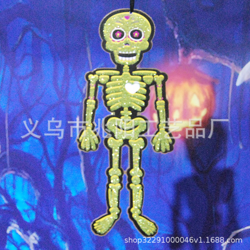 Halloween nuevo jardín calabaza madera polvo colgante fantasma Festival casa embrujada horror atmósfera decorativa cráneo colgante