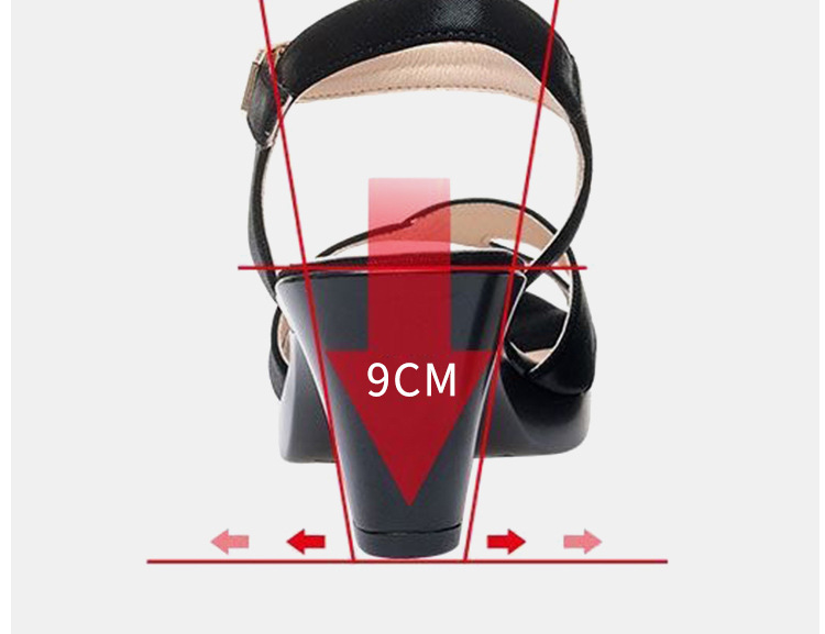 Sandal cao gót nữ hở mũi gót vuông 7–9 cm – giày da mũi cá thanh lịch, phù hợp sườn xám, dạ tiệc — Vàng 9cm, Đen 9cm, Vàng 7cm, Đen 7cm chi tiết 9