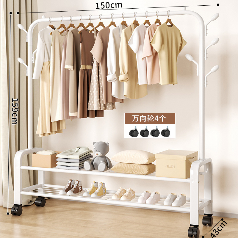 percha de ropa simple piso plegable balcón secado estante de ropa doméstico dormitorio doméstico varilla de secado plegable percha de ropa