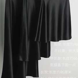 松紧腰百搭三醋酸半身裙女短中长款减龄气质通勤鱼尾版型长裙