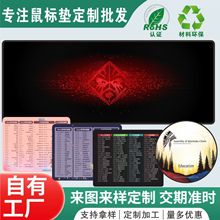 鼠标垫定制快捷键桌垫定做宿舍学习加大加厚垫家用游戏键盘鼠标垫