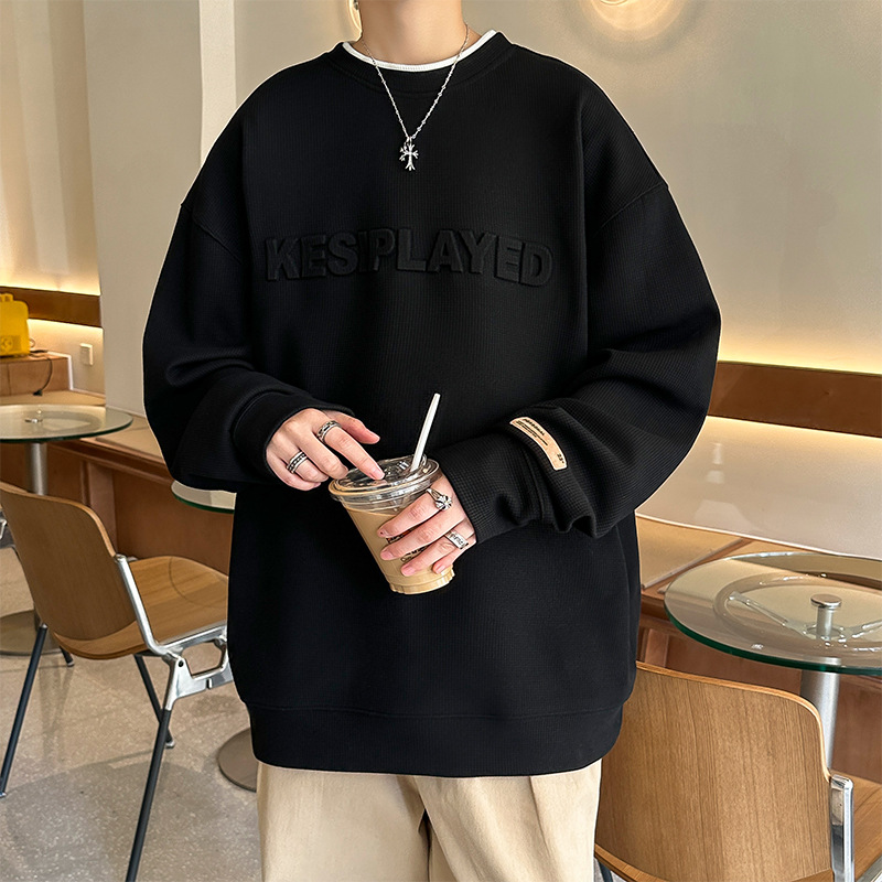 Europe and America High Street Chaopai Sweater False two T-shirts Internal lap Base coat senior Waffle Long sleeve coat