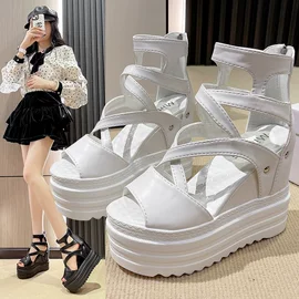 高跟拖鞋;女式皮靴;厚底拖鞋