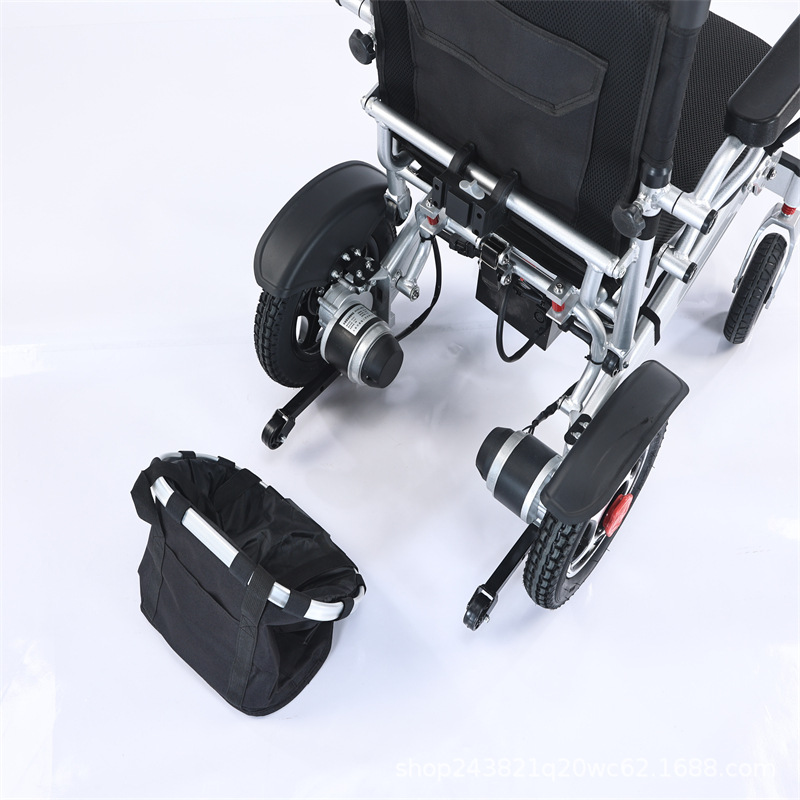Customized Electric Wheelchair, Cross-Border Aluminum Alloy Model, Fully Automatic Foldable Mobility Scooter for the Elderly and Disabled, Lightweight and Foldable