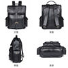 Retro import leather backpack, laptop, cowhide, genuine leather