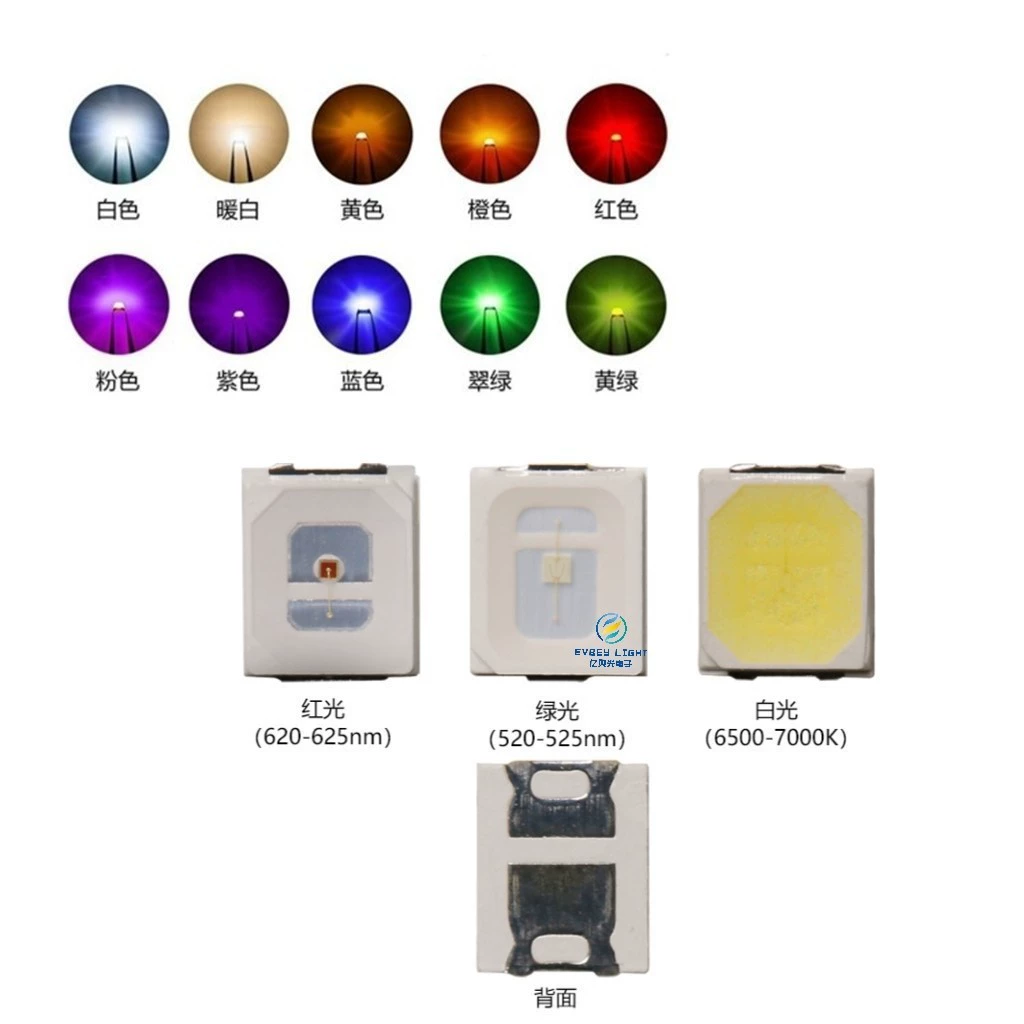 Шэньчжэньская фабрика 2835 Ламповые бусины 0,2 Вт SMD светодиодные бусины для ламп красный зеленый синий белый фиолетовый светящийся диод подсветка многоцветный