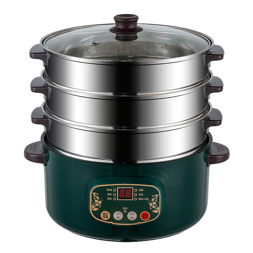 Xinguo Chaofeng smart electric steamer household three-layer automatic power-off scheduled timer steamer multi-function electric steamer