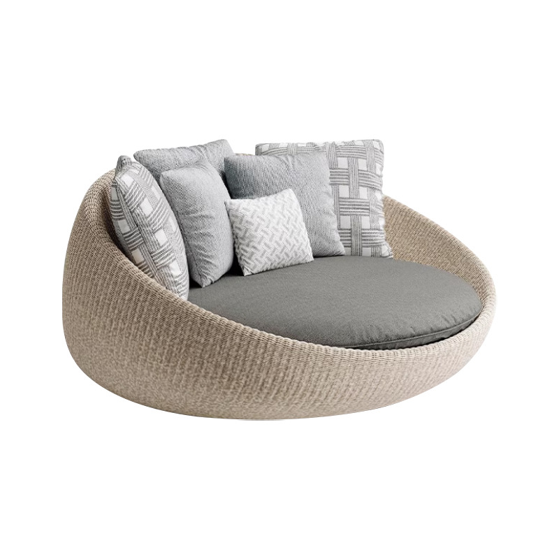 Sofá al aire libre tela de caña patio villa ocio silla de caña hotel terraza residencial impermeable solar tela de caña muebles