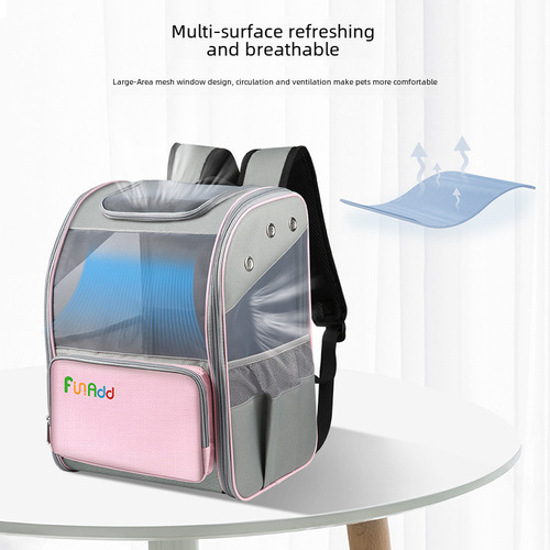 FUNADD Pet Travel Harness with Breathable Design for Dogs and Cats, Portable Outdoor Pet Backpack