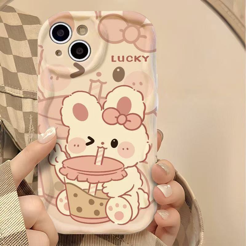 Conejito lindo para iphone16pro funda para teléfono móvil Apple 15pro/14 dibujos animados 13promax nuevo 12x