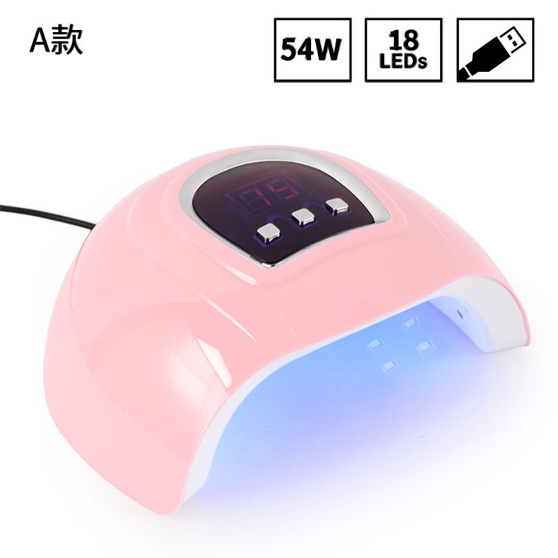 USB 54w lámpara de manicura 18 cuentas de lámpara lámpara lámpara para hornear uñas esmalte de uñas secador de pegamento manicura lámpara de fototerapia lámpara de manicura al por mayor