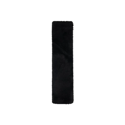 Car seat belt shoulder pad Seat belt shoulder pad - rabbit-fur-shoulder-pad-black
