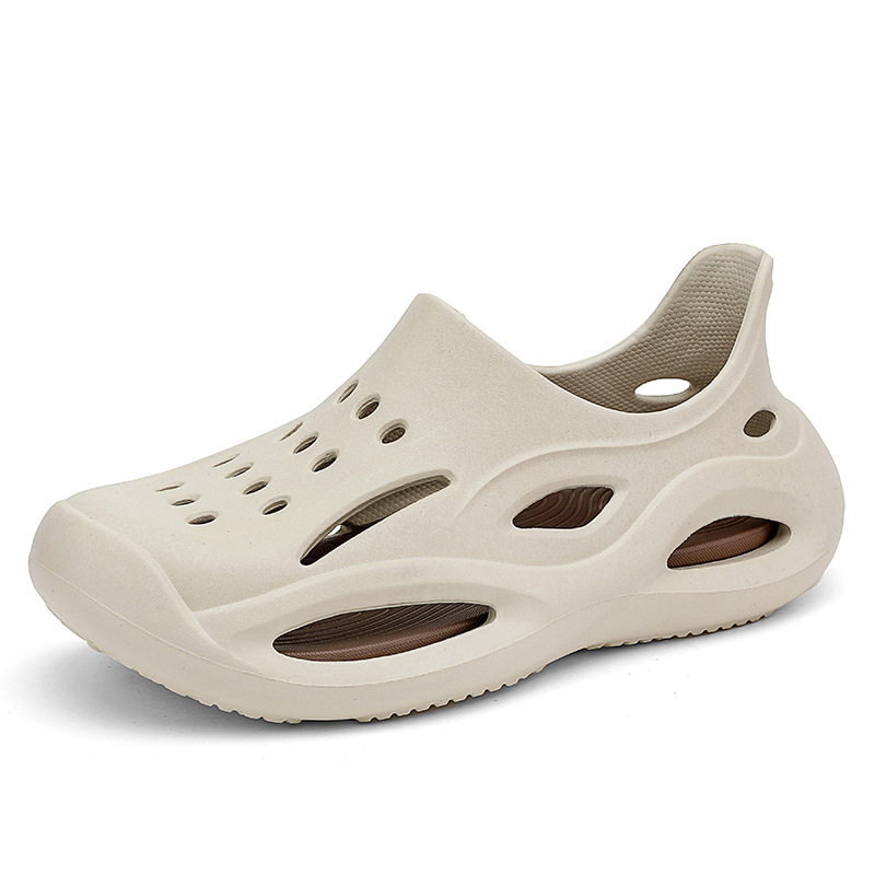 Sandalias para hombres, deportes al aire libre de verano, zapatos con agujeros de mierda, modelos para hombres 2025, nuevas sandalias Baotou de playa de gran tamaño 45