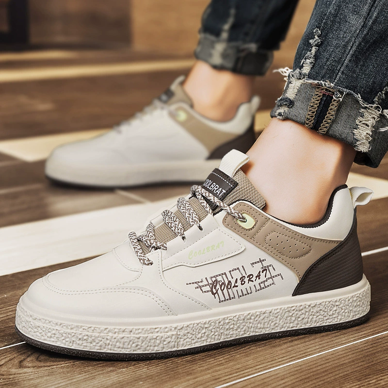 2024 Весенняя мужская обувь новый маленький белый мужской повседневный дикий спортивный кроссовок молодежная кожаная летняя приливная обувь
