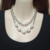 Retro accessory, fashionable necklace from pearl, European style