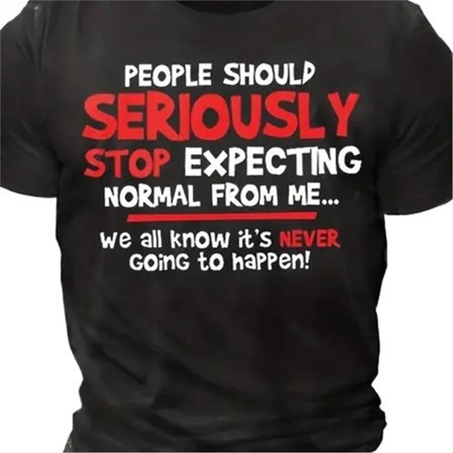 2025 Cross-border Print Pattern Cotton T-shirt for Export with Letters - New Short Sleeve Design